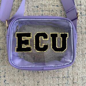 Clear crossbody stadium bag